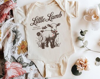 Personalized Easter Pregnancy Announcement, Custom Baby Reveal Natural Bodysuit, Christian Baby Shower Gift, Faith Based Baby Coming Soon
