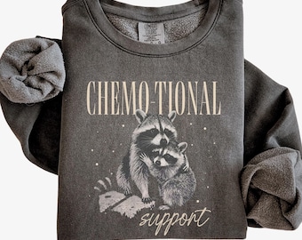 Trendy Oncology Nurse Sweatshirt, Chemotional Support, ONC Cancer Nurse Gift, Retro Registered BSN RN Crewneck, Matching Group Chemo Hoodie