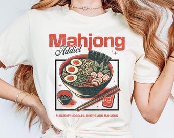 Comfort Colors® Mahjong Shirt, Summer Mahjong Player T-Shirt, Trendy Gift for Mah Jong Player, Funny Mahj Host Tee, Girls Game Night Apparel