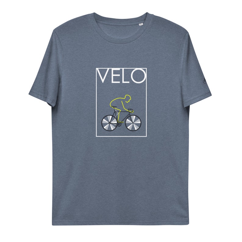 Eco Conscious Bicycle T-shirt for Men, Road Bike Inspired Vegan friendly Tee, Organic Cotton Apparel Cyclist present
