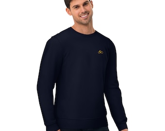 Bike Lover eco sweatshirt, vegan organic cotton sweatshirt,  gift for cyclist, Mens Sweatshirt