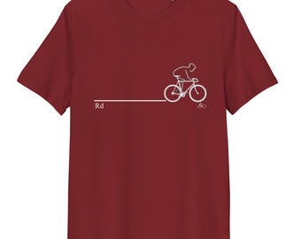 Road Bike Lovers T-Shirt, vegan friendly sustainable Tee for Cyclist, Cycling gift