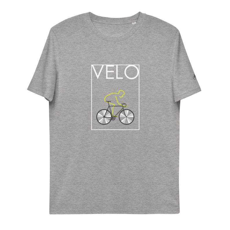 Eco Conscious Bicycle T-shirt for Men, Road Bike Inspired Vegan friendly Tee, Organic Cotton Apparel Cyclist present