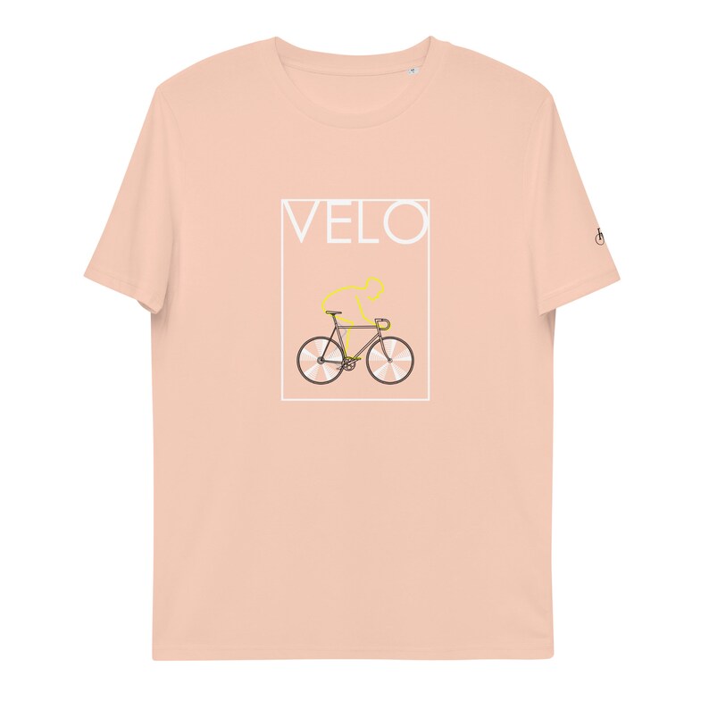Eco Conscious Bicycle T-shirt for Men, Road Bike Inspired Vegan friendly Tee, Organic Cotton Apparel Cyclist present