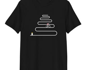 The climb - Road Cycling inspired Organic Tshirt