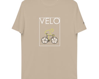 Eco Conscious Bicycle T-shirt for Men, Road Bike Inspired Vegan friendly Tee, Organic Cotton Apparel Cyclist present