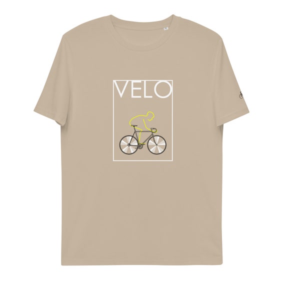 Eco Conscious Bicycle T-shirt for Men, Road Bike Inspired Vegan friendly Tee, Organic Cotton Apparel Cyclist present