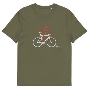 La Vuelta inspired Graphic T-Shirt for Bicycle Lovers, Sustainable Fashion Organic Vegan certified Eco-Friendly, fathers day Cycling Gift