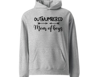 Mom of Boys Sweatshirt, Mom Life Pullover, Boy Mom Hooded Jumper, Parenting Apparel, Christmas Gift, Funny Shirt, Unisex oversized hoodie