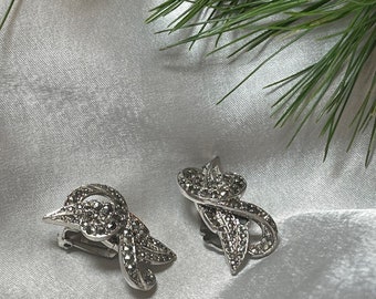 Boucles D'oreilles Clips Vintage SPHINX - Ancien Modèle Doré En Métal