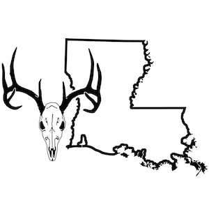Louisiana Big Game Hunting Decal For Truck Window