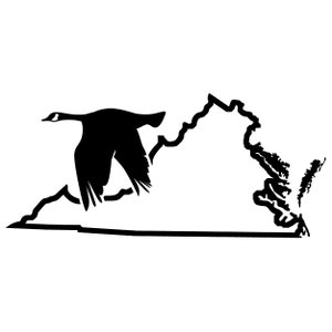 Virginia Waterfowl Decal For Truck Window Gift Idea Canadian Goose Mallard Duck Hunting Decal