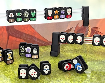 Stackable Magnetic DM Screen or Table Abacus for TTRPGs like Dungeons & Dragons, Daggerheart, or Draw Steel, with removable components