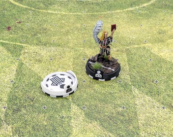 Magnetic Miniature Base Referee Set for 32mm Bases in Fantasy Football and compatible with Blood Bowl