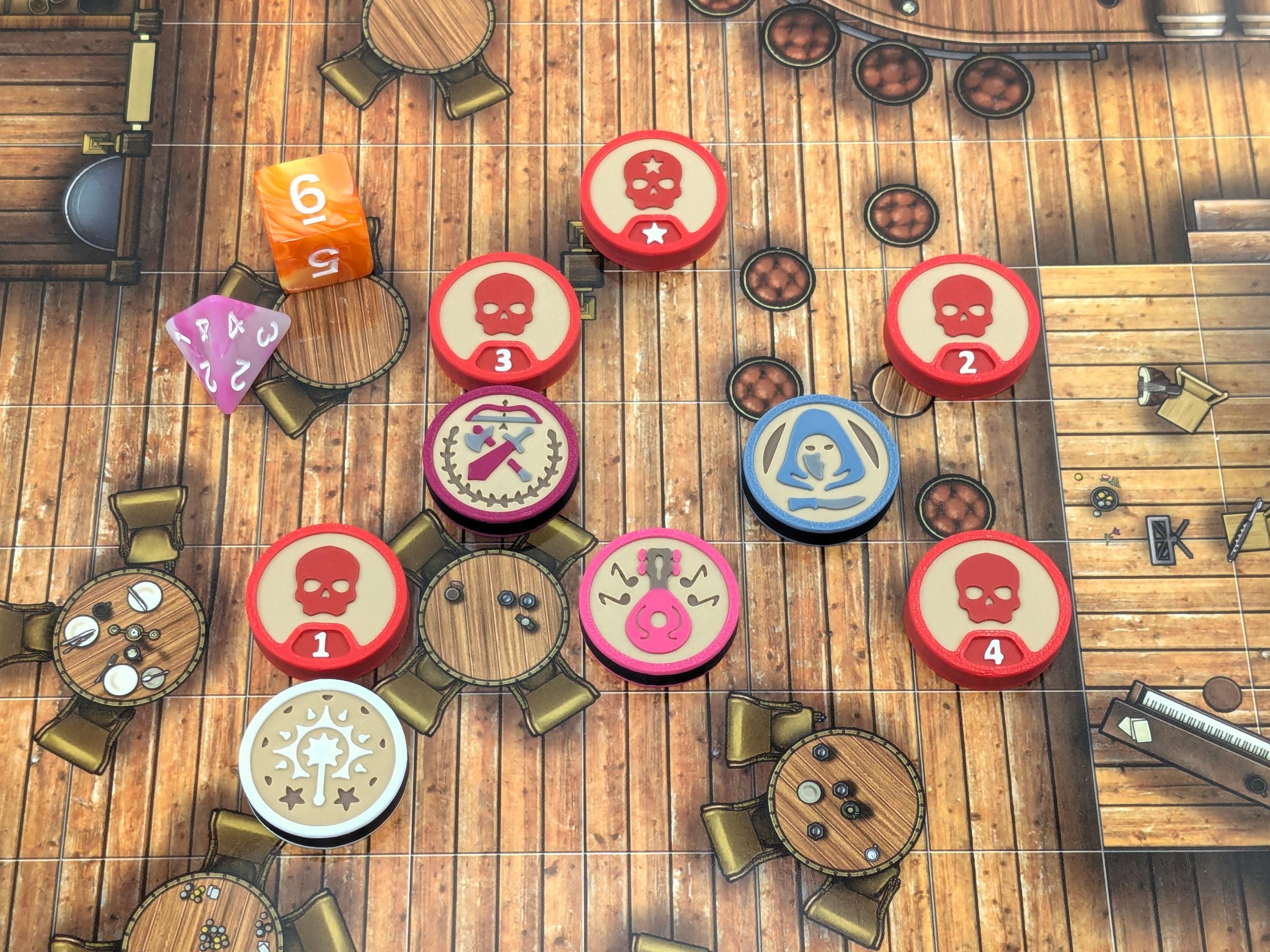 Magnetic Class Token Set for Fantasy Tabletop Games Like D&D or ...