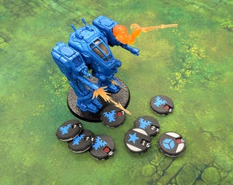 Terran-Themed Tracker Dial Set for Hit Points, Supply, and Victory Points compatible with StarCraft The Miniature Game (TMG)