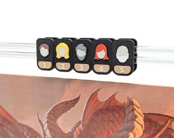 NPC Clips for Stackable Magnetic DM Screen Abacus for TTRPGs like Dungeons & Dragons, Daggerheart, Draw Steel, with removable components
