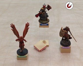 Magnetic Status Marker Set for Flight Stands, Combat Risers in Dungeons and Dragons, Pathfinder, etc. | Tabletop Klix