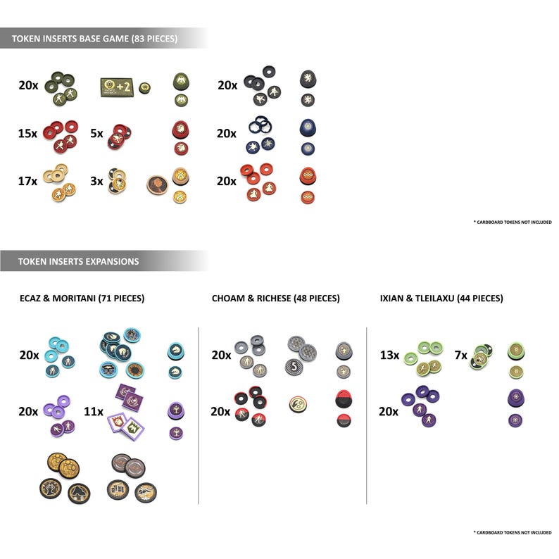 Base Game and Expansion Token Inserts Compatible With Dune: Conquest ...