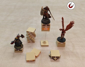 Magnetic Height Marker Set for Flight Stands, Combat Risers in Dungeons and Dragons, Pathfinder, etc. | Tabletop Klix