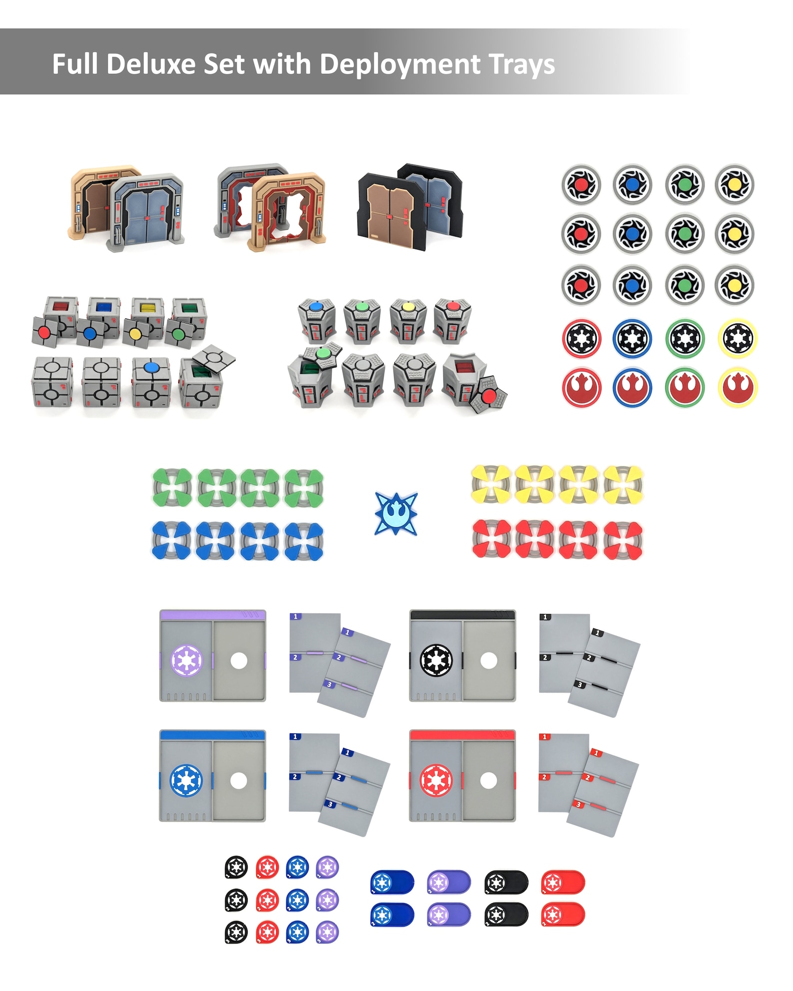 Fully Colored Deluxe Terrain Kit for Sci-fi Board Games Compatible With ...