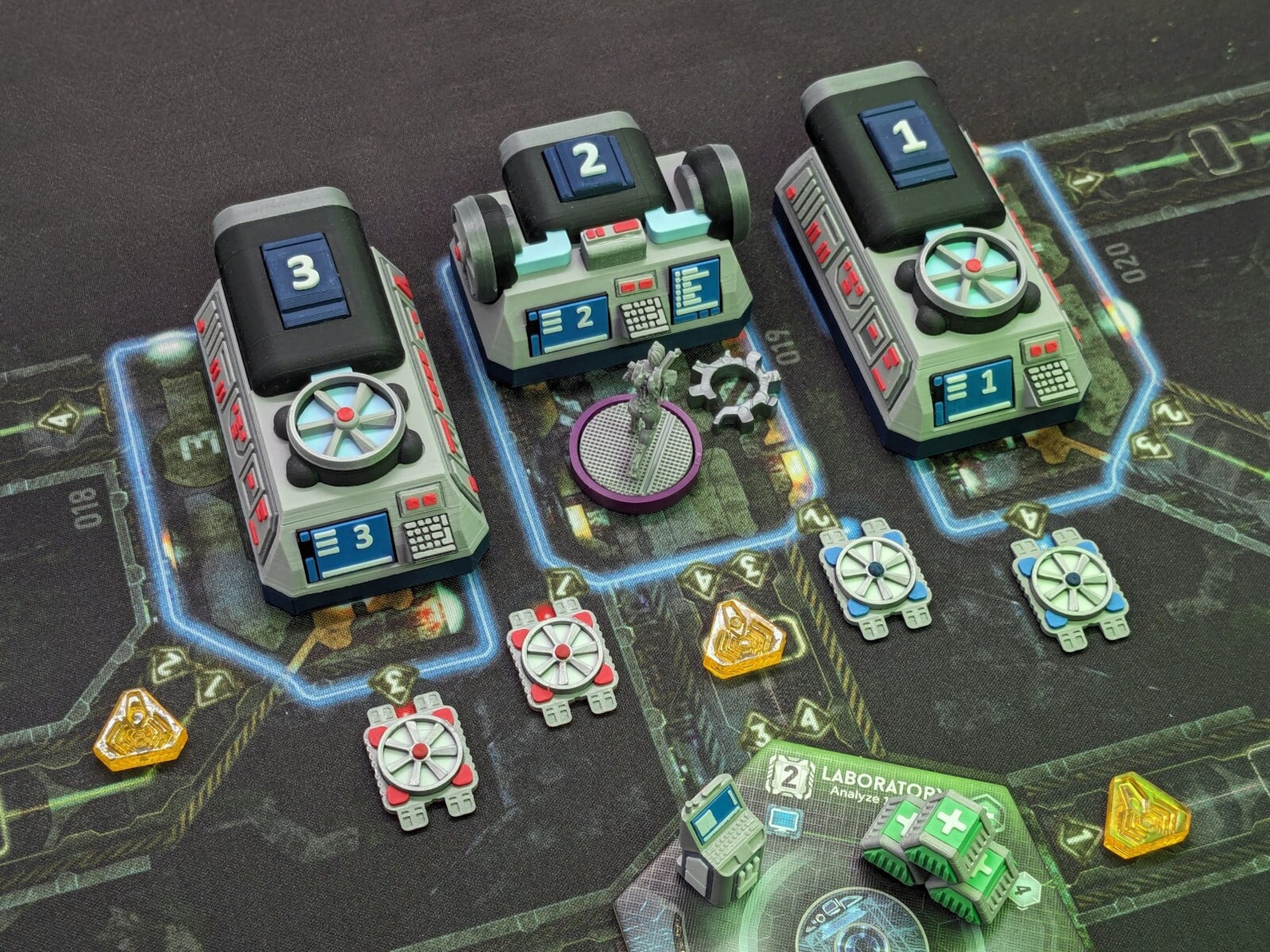 Sci-fi Board Game Engine Set Compatible With Nemesis - Fully Colored ...