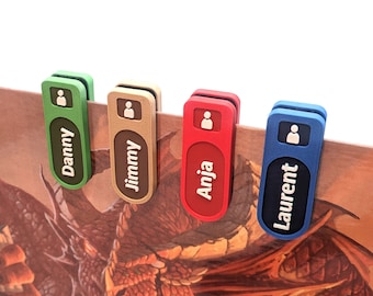 Custom Name Initiative Tracker with Individual Colors for Tabletop Games like Dungeons & Dragons and Pathfinder - Standard or Custom Size