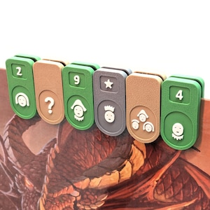 12 NPC Initiative Trackers with Followers and Group for Tabletop Games like Dungeons & Dragons or Pathfinder - Standard or Custom Size