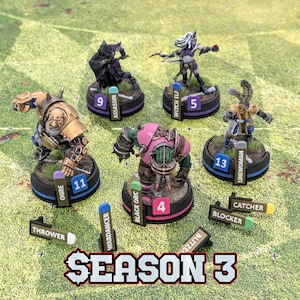 Position Marker Hooks for Tabletop Goodies Magnetic Miniature Hook System in Fantasy Football and compatible with Blood Bowl Season 3