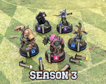 Position Marker Hooks for Tabletop Goodies Magnetic Miniature Hook System in Fantasy Football and compatible with Blood Bowl Season 3