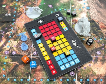 Sci-Fi Board Game Alert Tracker compatible with Horizon Forbidden West: Seeds of Rebellion with Threat Tokens for Machines and Characters