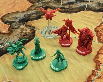 Board Game Name Rings compatible with Dune: War for Arrakis for Leaders and Named Leaders + Possible Futures and Smugglers Expansion