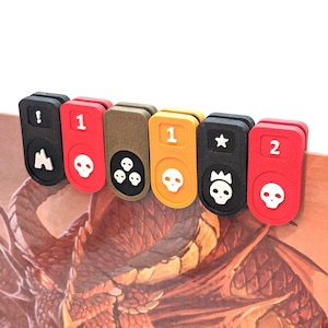 12 Enemy Initiative-trackers met Boss and Lair-actie voor tabletop-games zoals Dungeons & Dragons of Pathfinder (standaard of aangepast formaat)