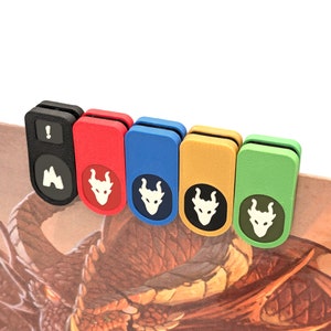 10 Dragon Initiative-trackers met schuilplaatsactie en evenementen voor tabletop-games zoals Dungeons & Dragons of Pathfinder (standaard of aangepast formaat)
