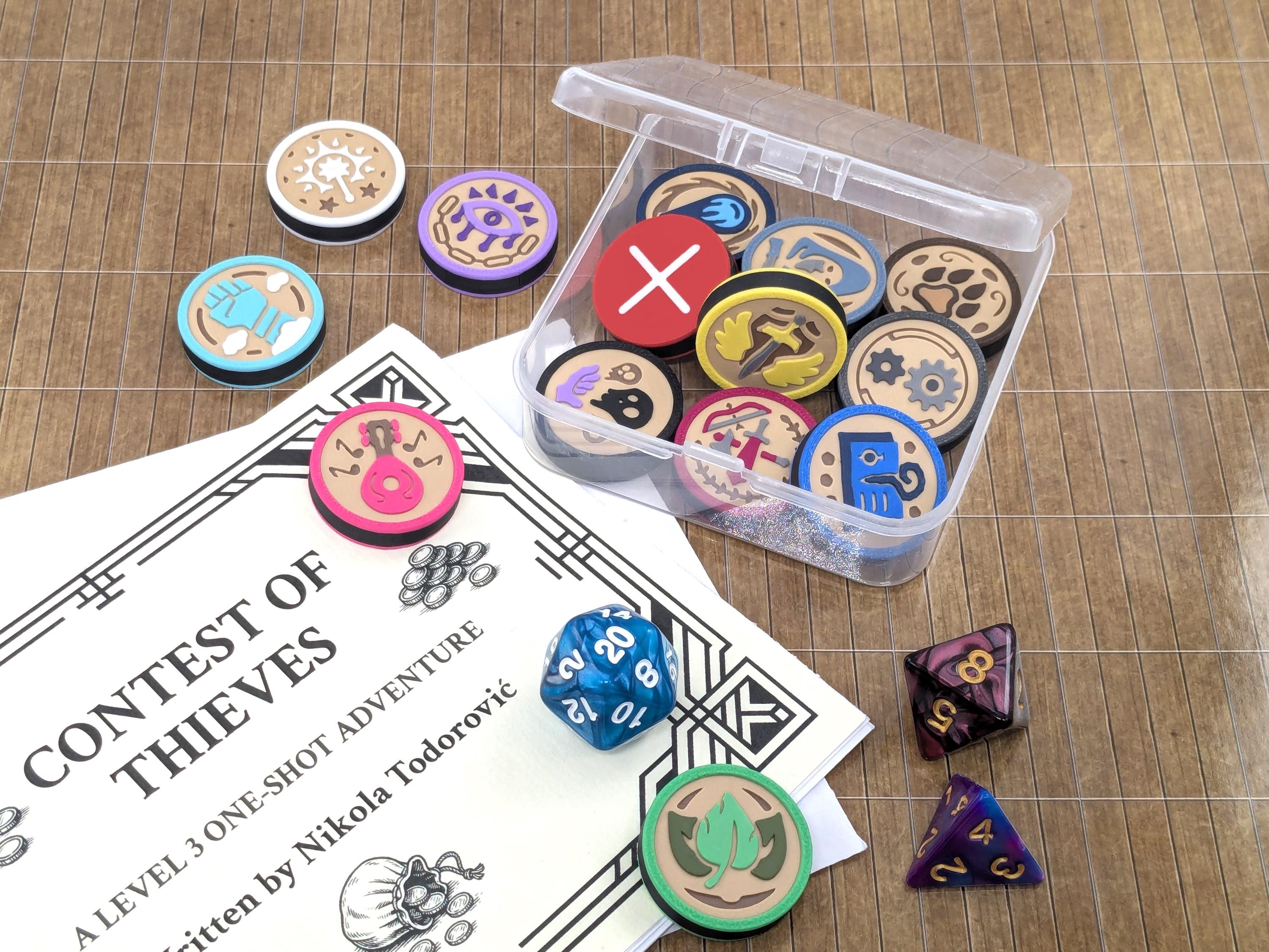 Magnetic Class Token Set for Fantasy Tabletop Games Like D&D or ...