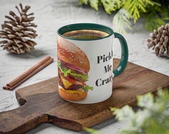 Pickle burger mug Romantic pickle mug Funny pickle mug Gift for pickle lover cute pickle mug Pickle lover mug Pickle lover gift Pickle lover