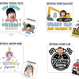 Personalized Birthday Party Temporary Tattoos for Kids