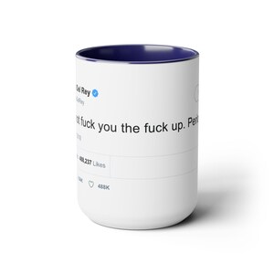 Lana Del Rey Iconic Tweet Two-Tone Coffee Mug (15oz) image 9