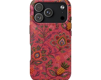 Funda para teléfono con bordado floral RAJASTHAN BLOOM para iPhone 17 Pro Max 16 Plus 15 14