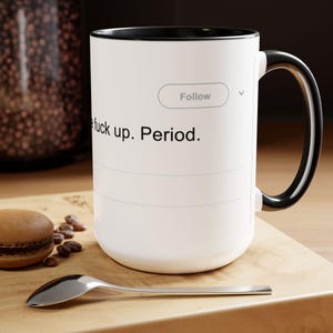 Lana Del Rey Iconic Tweet Two-Tone Coffee Mug (15oz) image 8
