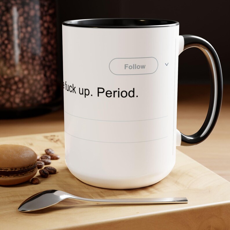 Lana Del Rey Iconic Tweet Two-Tone Coffee Mug (15oz) image 8