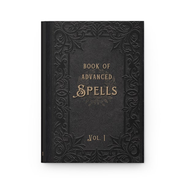 Book of Advanced Spells Blank Hardcover Journal, Witchy Decor, Halloween