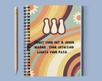 Angel Number Journal Good Energy Journals Retro Notebook Spiral Notebooks 111 Angel Number Spiral Notebook - Ruled Line