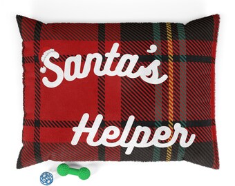 Geruite kerstmand voor huisdieren Accessoires voor huisdieren Accessoires voor honden Kattenmand Hondenmand Kerstman Kerstthema huisdierbed