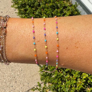 14k Gold-Filled Sterling Silver Dainty Rainbow Cable Chain, wholesale by the foot, perfect for permanent jewelry, US Standard and tested