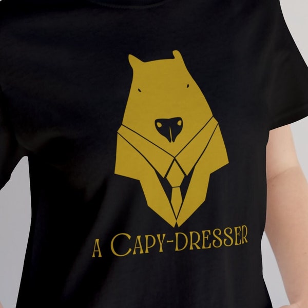 Capybara tee, Funny Capybara shirt, Capy-Dresser, Stylish Fashionista Metrosexual, Vintage Style, Mouth Gap,  Gift, Rodents of Unusual Size