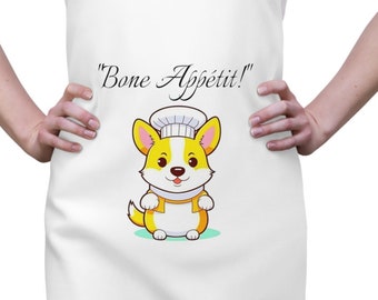 Corgi Apron Cute Corgi Apron Funny Corgi Apron Kitchen Corgi Pattern Apron