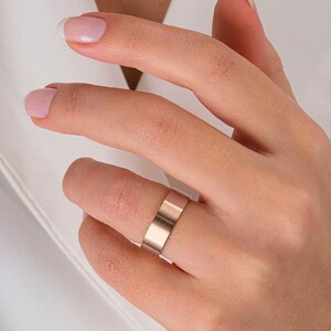 6mm Rose Gold Band • Matte Brushed Flat • 14K | 18K • Unisex Men&#39;s Women&#39;s Wedding • Ring Simple Basic For Men & Women Ring • Comfort Fit