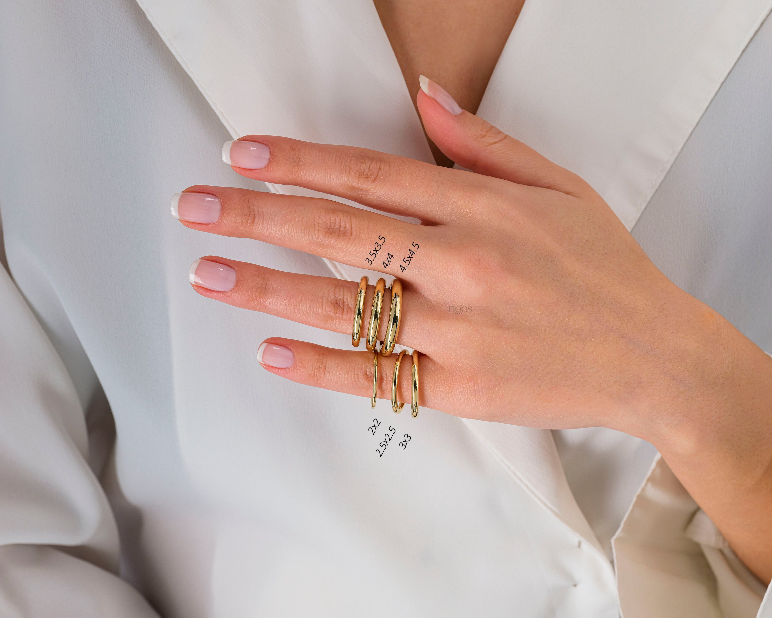 Fine 14k Yellow Gold Textured Thumb Ring | Size 14, Diamond-Cut Design, Handcrafted In USA