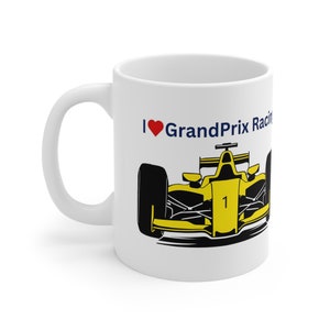 Ceramic I Love GrandPrix Racing Mug 11oz For F1 Fans